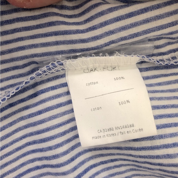 Oak + Fort Off Shoulder Striped Blouse - Picture 6 of 7